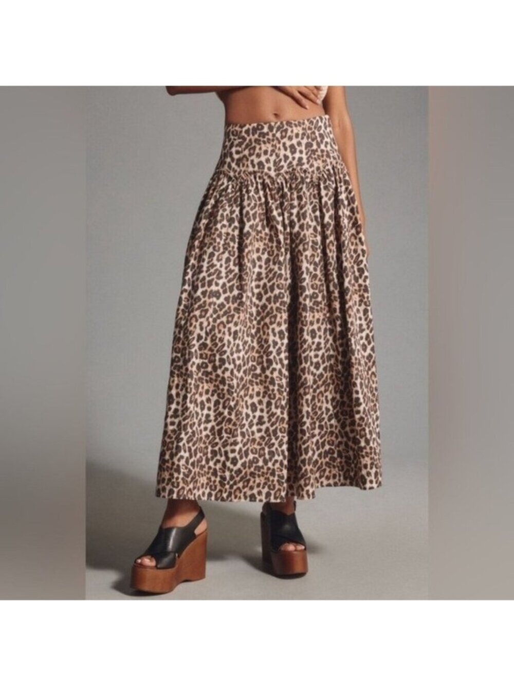 NWT Size M -  Mare Mare Cotton Basque-Waist Maxi Skirt (NWT US$ 148)